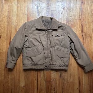 Vintage Beige French Work-Wear Jacket - Size Small